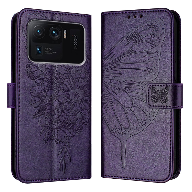 Embossed Butterfly Leather Phone Case, For Xiaomi Redmi Note 11 Pro+ 5G EU, For Xiaomi Civi 1S, For Xiaomi Poco X3 GT, For Xiaomi Mi 11 Ultra, For Xiaomi Mi 10T Lite 5G, For Xiaomi Redmi 8 / 8A
