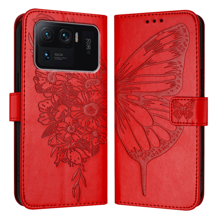 Embossed Butterfly Leather Phone Case, For Xiaomi Redmi Note 11 Pro+ 5G EU, For Xiaomi Civi 1S, For Xiaomi Poco X3 GT, For Xiaomi Mi 11 Ultra, For Xiaomi Mi 10T Lite 5G, For Xiaomi Redmi 8 / 8A