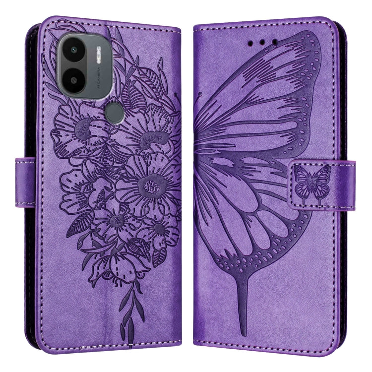 Embossed Butterfly Leather Phone Case, For Xiaomi Poco F5/Redmi Note 12 Turbo 5G, For Xiaomi Poco F5 Pro/Redmi K60/K60 Pro, For Xiaomi Poco C51 / Poco C50 4G, For Xiaomi 13 Ultra, For Xiaomi Civi 3 5G, For Xiaomi Poco X4 NFC