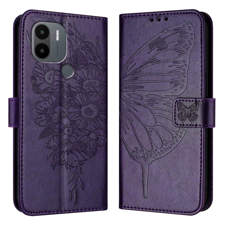 Embossed Butterfly Leather Phone Case, For Xiaomi Poco F5/Redmi Note 12 Turbo 5G, For Xiaomi Poco F5 Pro/Redmi K60/K60 Pro, For Xiaomi Poco C51 / Poco C50 4G, For Xiaomi 13 Ultra, For Xiaomi Civi 3 5G, For Xiaomi Poco X4 NFC