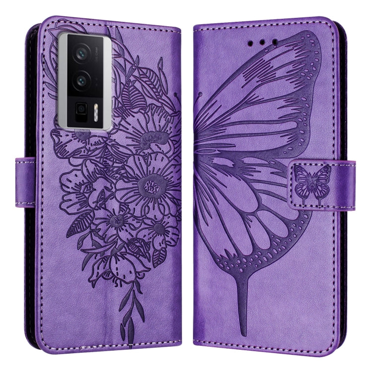 Embossed Butterfly Leather Phone Case, For Xiaomi Poco F5/Redmi Note 12 Turbo 5G, For Xiaomi Poco F5 Pro/Redmi K60/K60 Pro, For Xiaomi Poco C51 / Poco C50 4G, For Xiaomi 13 Ultra, For Xiaomi Civi 3 5G, For Xiaomi Poco X4 NFC