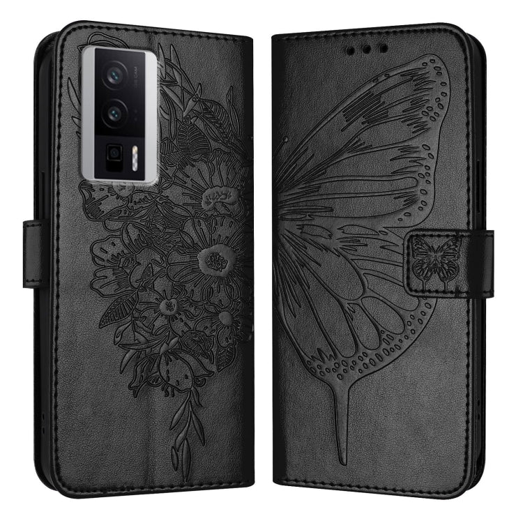 Embossed Butterfly Leather Phone Case, For Xiaomi Poco F5/Redmi Note 12 Turbo 5G, For Xiaomi Poco F5 Pro/Redmi K60/K60 Pro, For Xiaomi Poco C51 / Poco C50 4G, For Xiaomi 13 Ultra, For Xiaomi Civi 3 5G, For Xiaomi Poco X4 NFC