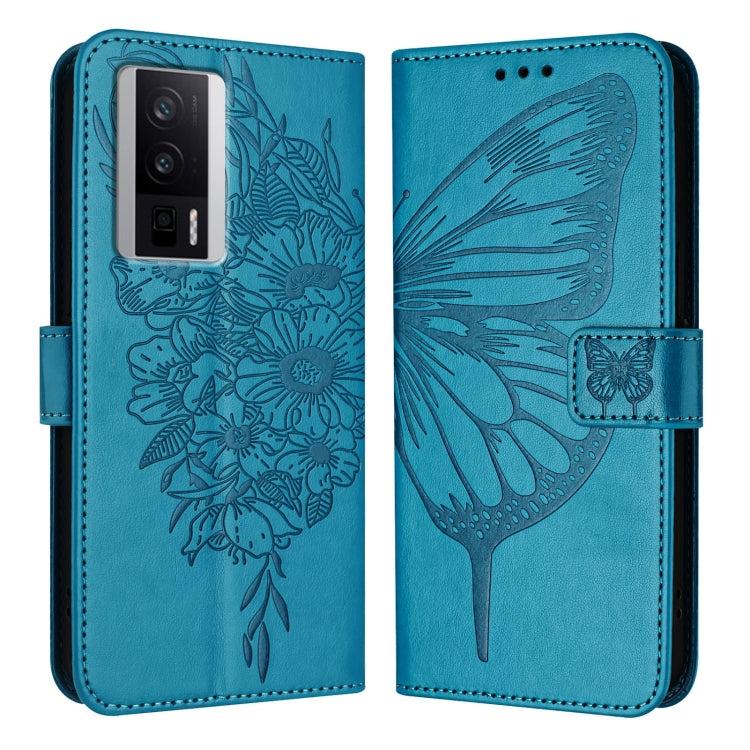 Embossed Butterfly Leather Phone Case, For Xiaomi Poco F5/Redmi Note 12 Turbo 5G, For Xiaomi Poco F5 Pro/Redmi K60/K60 Pro, For Xiaomi Poco C51 / Poco C50 4G, For Xiaomi 13 Ultra, For Xiaomi Civi 3 5G, For Xiaomi Poco X4 NFC