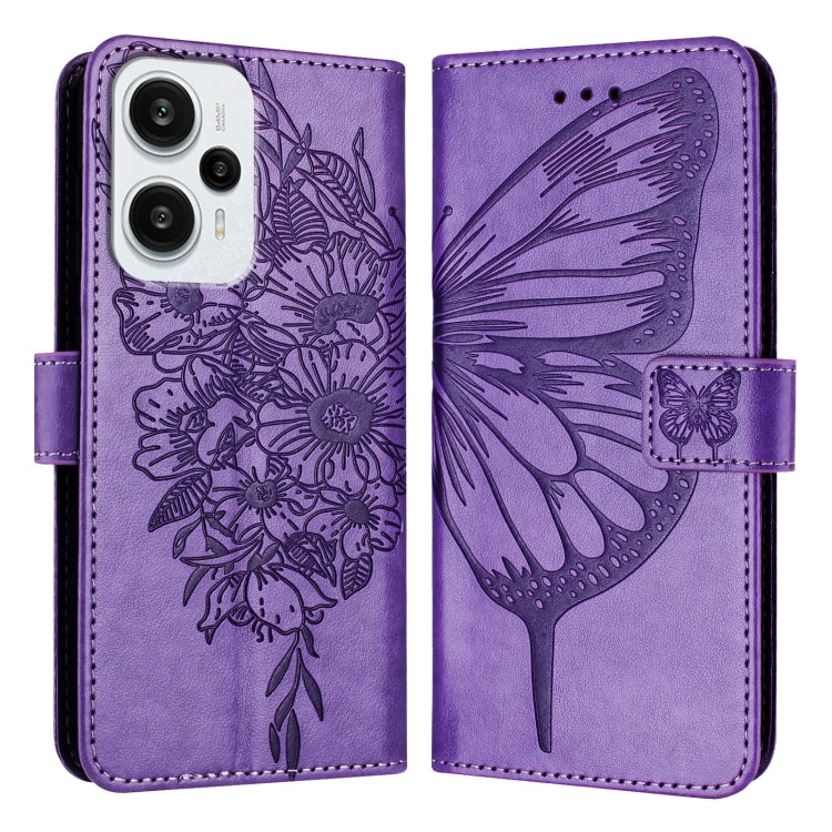 Embossed Butterfly Leather Phone Case, For Xiaomi Poco F5/Redmi Note 12 Turbo 5G, For Xiaomi Poco F5 Pro/Redmi K60/K60 Pro, For Xiaomi Poco C51 / Poco C50 4G, For Xiaomi 13 Ultra, For Xiaomi Civi 3 5G, For Xiaomi Poco X4 NFC