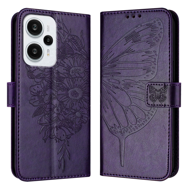 Embossed Butterfly Leather Phone Case, For Xiaomi Poco F5/Redmi Note 12 Turbo 5G, For Xiaomi Poco F5 Pro/Redmi K60/K60 Pro, For Xiaomi Poco C51 / Poco C50 4G, For Xiaomi 13 Ultra, For Xiaomi Civi 3 5G, For Xiaomi Poco X4 NFC