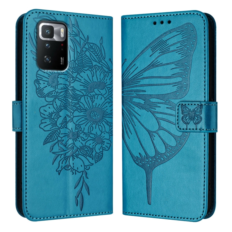 Embossed Butterfly Leather Phone Case, For Xiaomi Redmi Note 11 Pro+ 5G EU, For Xiaomi Civi 1S, For Xiaomi Poco X3 GT, For Xiaomi Mi 11 Ultra, For Xiaomi Mi 10T Lite 5G, For Xiaomi Redmi 8 / 8A