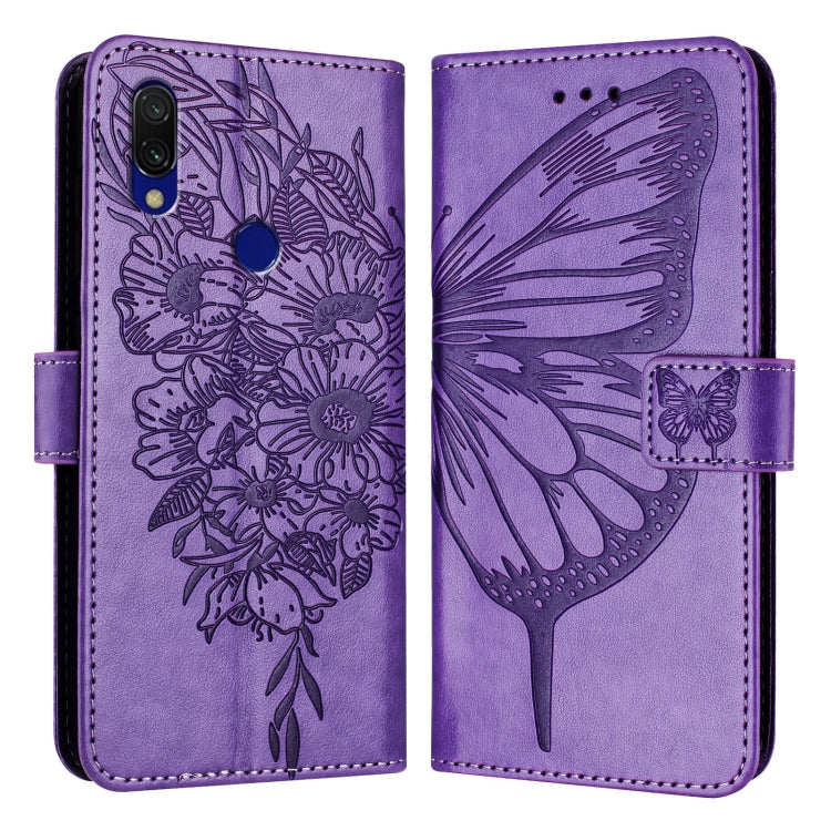 Embossed Butterfly Leather Phone Case, For Xiaomi Mi CC9 / Mi 9 Lite, For Xiaomi Redmi Note 8, For Xiaomi Redmi Note 8 Pro, For Xiaomi Mi CC9e / Mi A3, For Xiaomi Redmi Note 7/Note 7S/Note 7 Pro, For Xiaomi Redmi 7