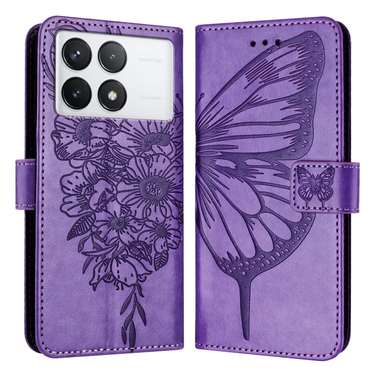 Embossed Butterfly Leather Phone Case, For Xiaomi Redmi 13C, For Xiaomi Redmi Note 13 Pro+ 5G, For Xiaomi Redmi Note 13 Pro 5G Global, For Xiaomi Poco M6 Pro 5G / Redmi 12 4G/5G, For Xiaomi Redmi K70 / K70 Pro, For Xiaomi 13T / 13T Pro Global