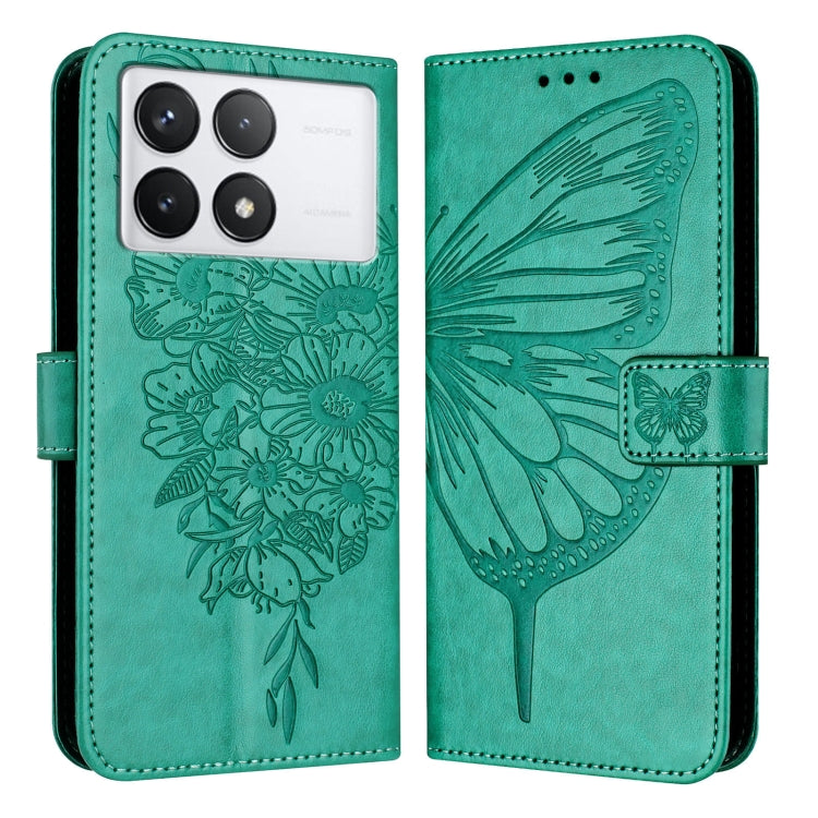 Embossed Butterfly Leather Phone Case, For Xiaomi Redmi 13C, For Xiaomi Redmi Note 13 Pro+ 5G, For Xiaomi Redmi Note 13 Pro 5G Global, For Xiaomi Poco M6 Pro 5G / Redmi 12 4G/5G, For Xiaomi Redmi K70 / K70 Pro, For Xiaomi 13T / 13T Pro Global