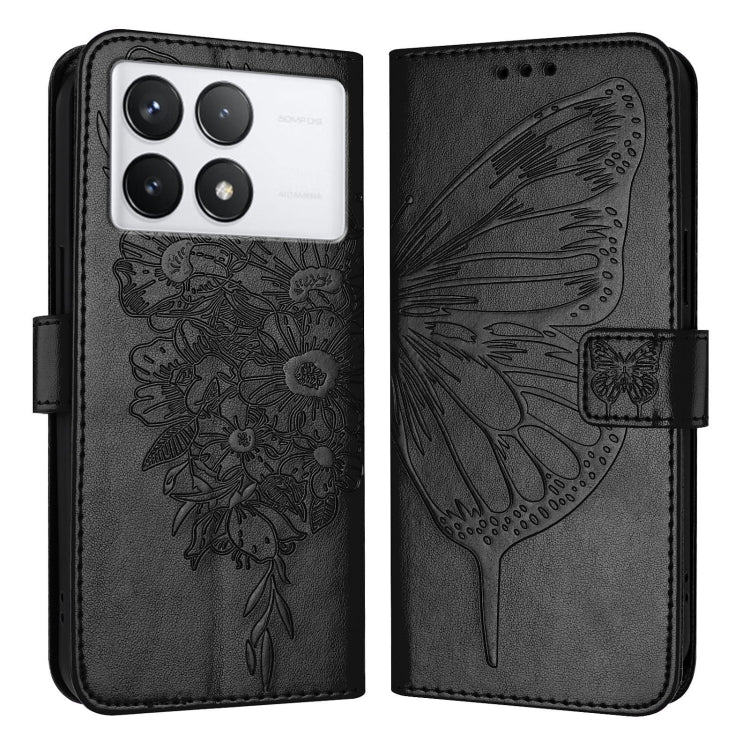 Embossed Butterfly Leather Phone Case, For Xiaomi Redmi 13C, For Xiaomi Redmi Note 13 Pro+ 5G, For Xiaomi Redmi Note 13 Pro 5G Global, For Xiaomi Poco M6 Pro 5G / Redmi 12 4G/5G, For Xiaomi Redmi K70 / K70 Pro, For Xiaomi 13T / 13T Pro Global