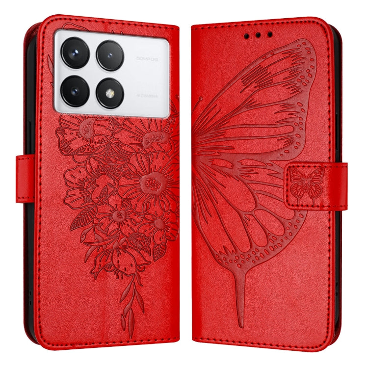 Embossed Butterfly Leather Phone Case, For Xiaomi Redmi 13C, For Xiaomi Redmi Note 13 Pro+ 5G, For Xiaomi Redmi Note 13 Pro 5G Global, For Xiaomi Poco M6 Pro 5G / Redmi 12 4G/5G, For Xiaomi Redmi K70 / K70 Pro, For Xiaomi 13T / 13T Pro Global