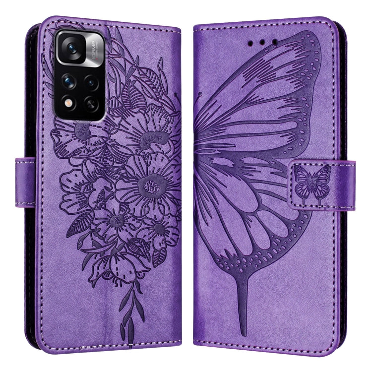 Embossed Butterfly Leather Phone Case, For Xiaomi Redmi Note 11 Pro+ 5G EU, For Xiaomi Civi 1S, For Xiaomi Poco X3 GT, For Xiaomi Mi 11 Ultra, For Xiaomi Mi 10T Lite 5G, For Xiaomi Redmi 8 / 8A