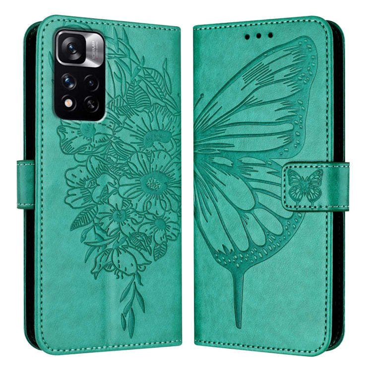 Embossed Butterfly Leather Phone Case, For Xiaomi Redmi Note 11 Pro+ 5G EU, For Xiaomi Civi 1S, For Xiaomi Poco X3 GT, For Xiaomi Mi 11 Ultra, For Xiaomi Mi 10T Lite 5G, For Xiaomi Redmi 8 / 8A