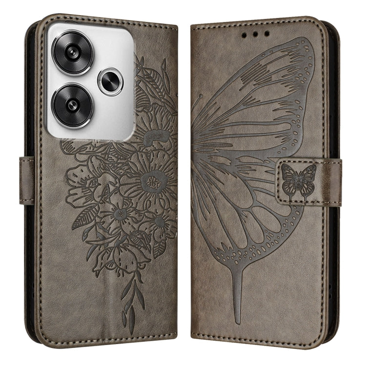 Embossed Butterfly Leather Phone Case, For Xiaomi Poco F6, For Xiaomi Poco M6 Pro 4G, For Xiaomi Poco X6 Neo 5G Global, For Xiaomi Redmi A3, For Xiaomi Redmi Note 13 Pro 4G Global, For Xiaomi Redmi Note 13 4G Global