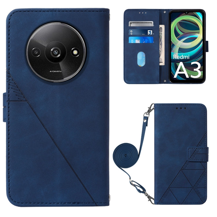 Crossbody 3D Embossed Flip Leather Phone Case, For Xiaomi Poco M6 Pro 4G, For Xiaomi Redmi A3, For Xiaomi Redmi Note 13 Pro 4G Global, For Xiaomi Redmi Note 13 4G Global, For Xiaomi Redmi K70E, For Xiaomi Poco X6 Pro, For Xiaomi Redmi Note 13 5G Global...
