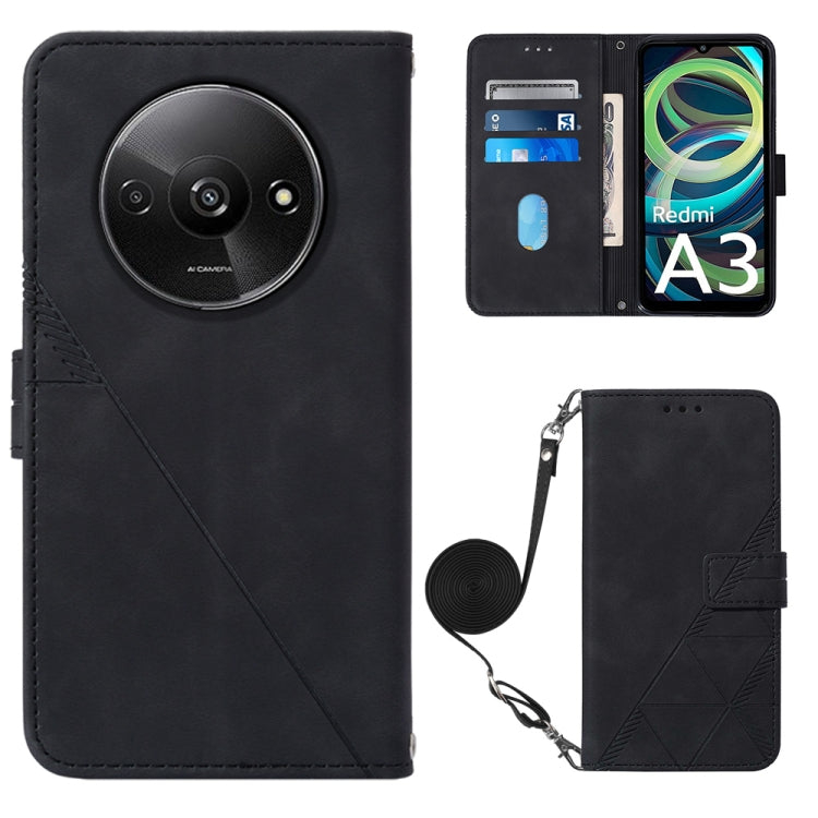 Crossbody 3D Embossed Flip Leather Phone Case, For Xiaomi Poco M6 Pro 4G, For Xiaomi Redmi A3, For Xiaomi Redmi Note 13 Pro 4G Global, For Xiaomi Redmi Note 13 4G Global, For Xiaomi Redmi K70E, For Xiaomi Poco X6 Pro, For Xiaomi Redmi Note 13 5G Global...