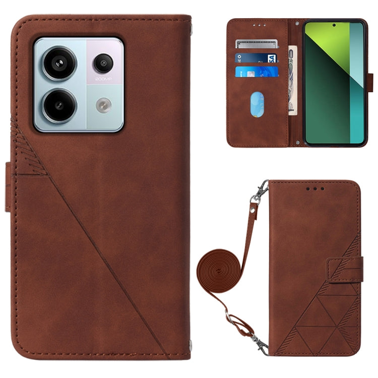 Crossbody 3D Embossed Flip Leather Phone Case, For Xiaomi Redmi Note 13 Pro+ 5G, For Xiaomi Redmi Note 13 Pro 5G Global