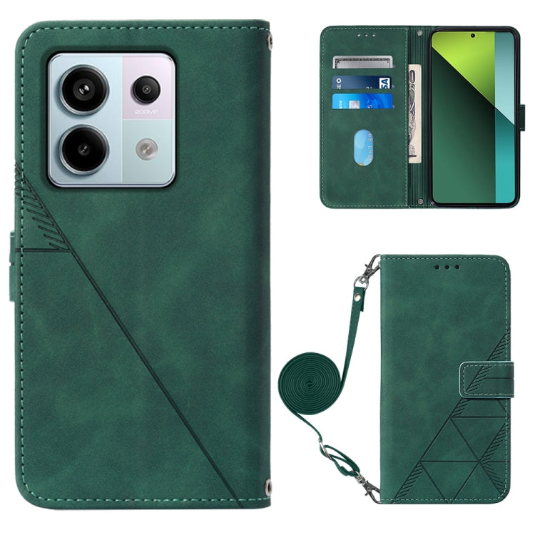 Crossbody 3D Embossed Flip Leather Phone Case, For Xiaomi Redmi Note 13 Pro+ 5G, For Xiaomi Redmi Note 13 Pro 5G Global