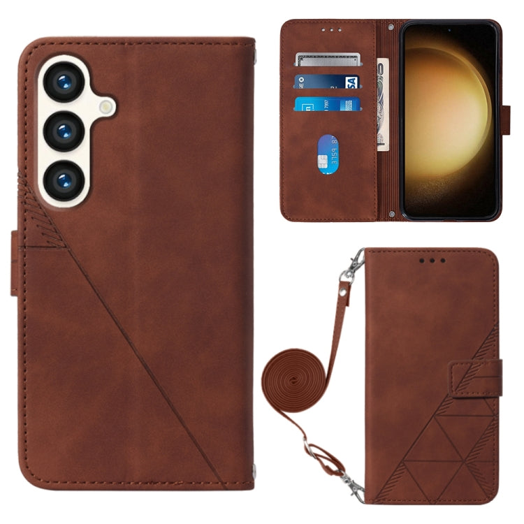 Crossbody 3D Embossed Flip Leather Phone Case, For Samsung Galaxy S24 FE 5G, For Samsung Galaxy M35, For Samsung Galaxy A55, For Samsung Galaxy A35 5G, For Samsung Galaxy S24 Ultra 5G, For Samsung Galaxy S24+ 5G, For Samsung Galaxy S24 5G