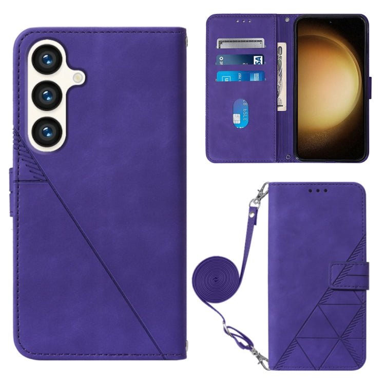Crossbody 3D Embossed Flip Leather Phone Case, For Samsung Galaxy S24 FE 5G, For Samsung Galaxy M35, For Samsung Galaxy A55, For Samsung Galaxy A35 5G, For Samsung Galaxy S24 Ultra 5G, For Samsung Galaxy S24+ 5G, For Samsung Galaxy S24 5G