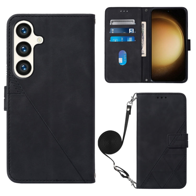 Crossbody 3D Embossed Flip Leather Phone Case, For Samsung Galaxy S24 FE 5G, For Samsung Galaxy M35, For Samsung Galaxy A55, For Samsung Galaxy A35 5G, For Samsung Galaxy S24 Ultra 5G, For Samsung Galaxy S24+ 5G, For Samsung Galaxy S24 5G