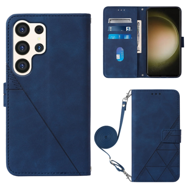 Crossbody 3D Embossed Flip Leather Phone Case, For Samsung Galaxy S24 FE 5G, For Samsung Galaxy M35, For Samsung Galaxy A55, For Samsung Galaxy A35 5G, For Samsung Galaxy S24 Ultra 5G, For Samsung Galaxy S24+ 5G, For Samsung Galaxy S24 5G