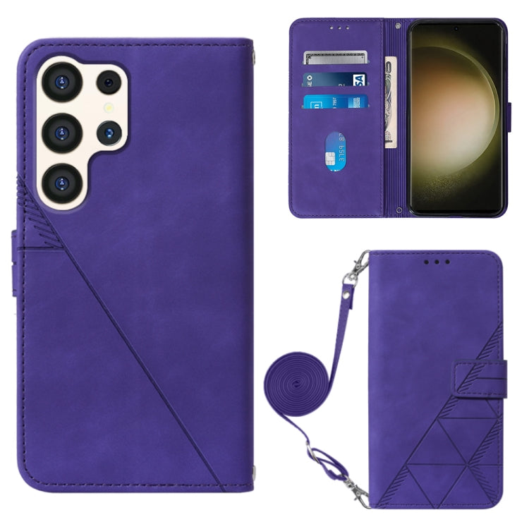 Crossbody 3D Embossed Flip Leather Phone Case, For Samsung Galaxy S24 FE 5G, For Samsung Galaxy M35, For Samsung Galaxy A55, For Samsung Galaxy A35 5G, For Samsung Galaxy S24 Ultra 5G, For Samsung Galaxy S24+ 5G, For Samsung Galaxy S24 5G