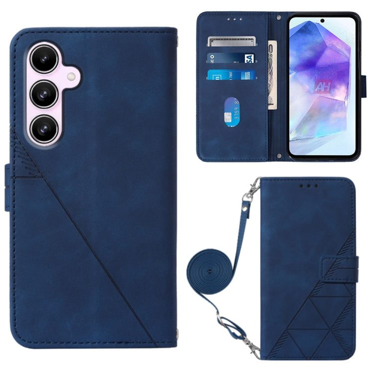 Crossbody 3D Embossed Flip Leather Phone Case, For Samsung Galaxy S24 FE 5G, For Samsung Galaxy M35, For Samsung Galaxy A55, For Samsung Galaxy A35 5G, For Samsung Galaxy S24 Ultra 5G, For Samsung Galaxy S24+ 5G, For Samsung Galaxy S24 5G