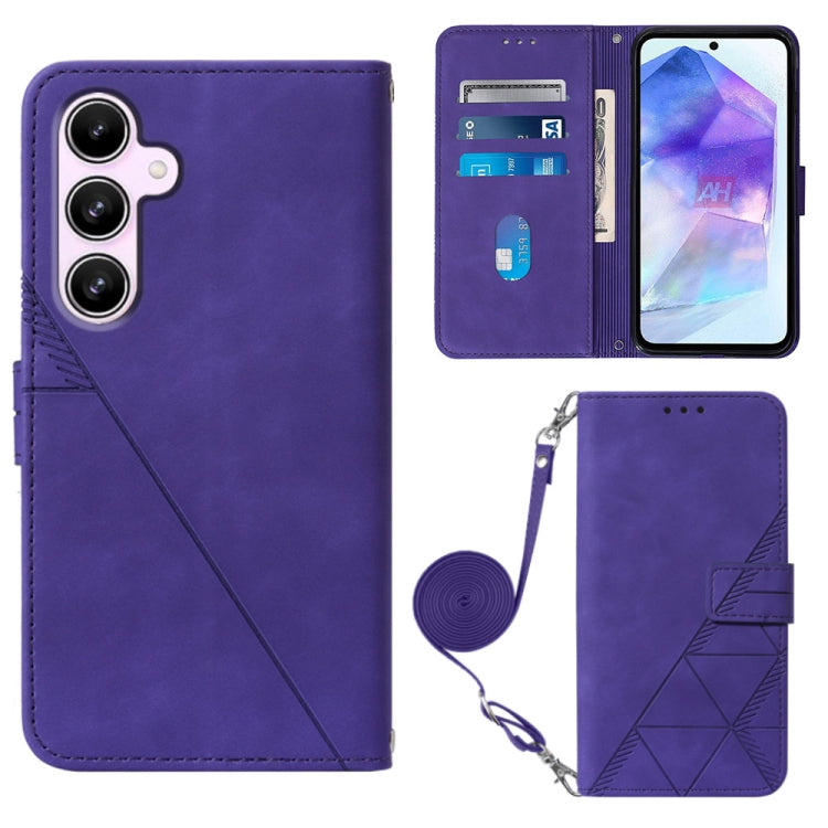 Crossbody 3D Embossed Flip Leather Phone Case, For Samsung Galaxy S24 FE 5G, For Samsung Galaxy M35, For Samsung Galaxy A55, For Samsung Galaxy A35 5G, For Samsung Galaxy S24 Ultra 5G, For Samsung Galaxy S24+ 5G, For Samsung Galaxy S24 5G
