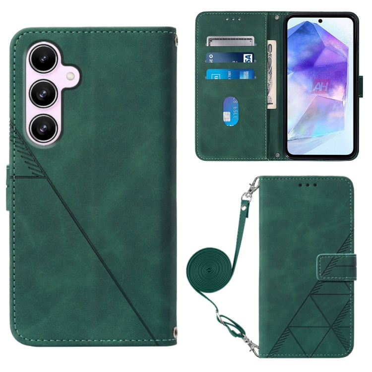 Crossbody 3D Embossed Flip Leather Phone Case, For Samsung Galaxy S24 FE 5G, For Samsung Galaxy M35, For Samsung Galaxy A55, For Samsung Galaxy A35 5G, For Samsung Galaxy S24 Ultra 5G, For Samsung Galaxy S24+ 5G, For Samsung Galaxy S24 5G