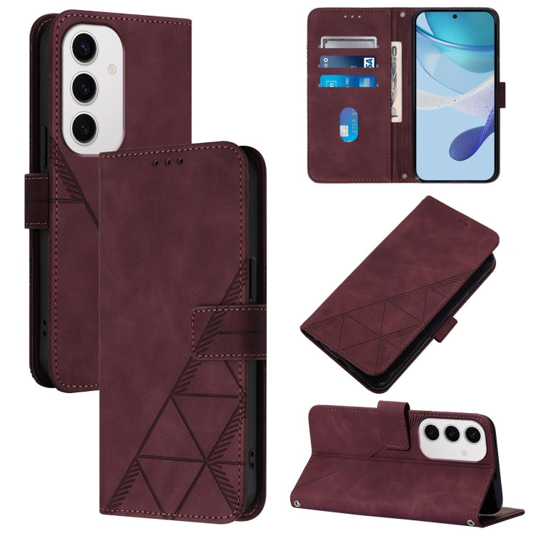 Crossbody 3D Embossed Flip Leather Phone Case, For Samsung Galaxy S24 FE 5G, For Samsung Galaxy M35, For Samsung Galaxy A55, For Samsung Galaxy A35 5G, For Samsung Galaxy S24 Ultra 5G, For Samsung Galaxy S24+ 5G, For Samsung Galaxy S24 5G