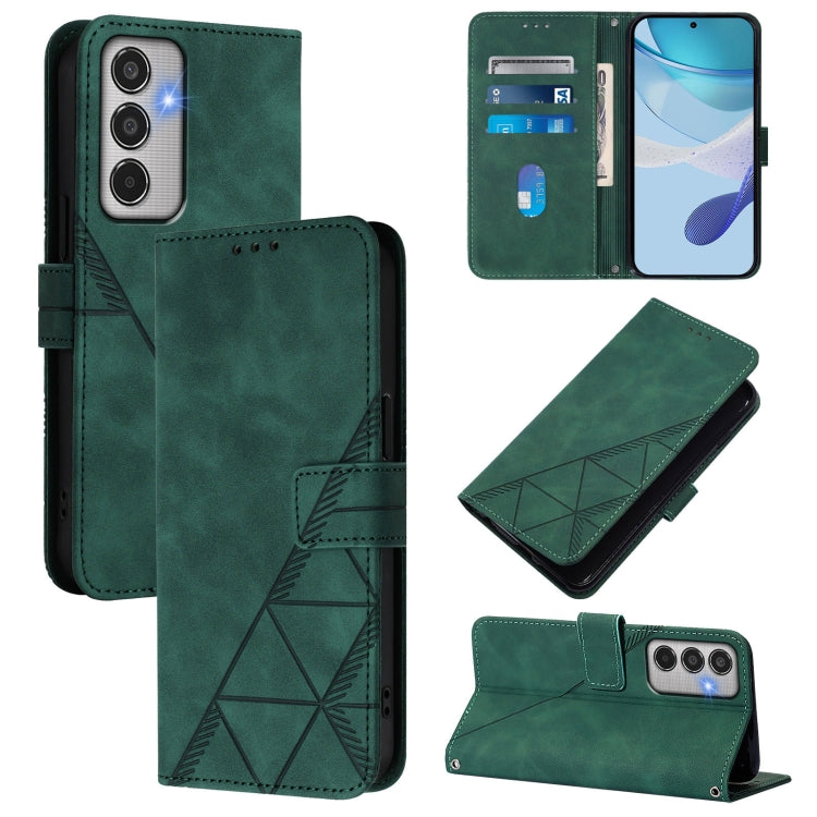 Crossbody 3D Embossed Flip Leather Phone Case, For Samsung Galaxy S24 FE 5G, For Samsung Galaxy M35, For Samsung Galaxy A55, For Samsung Galaxy A35 5G, For Samsung Galaxy S24 Ultra 5G, For Samsung Galaxy S24+ 5G, For Samsung Galaxy S24 5G