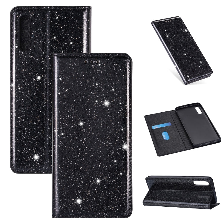 Ultrathin Glitter Magnetic Horizontal Flip Leather Case with Holder & Card Slots, For Samsung Galaxy A6+ / J8 (2018), For Samsung Galaxy A10e, For Samsung Galaxy A20 / A30, For Samsung Galaxy A20e, For Samsung Galaxy A40, For Samsung Galaxy A60        ...