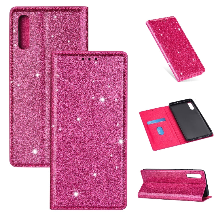 Ultrathin Glitter Magnetic Horizontal Flip Leather Case with Holder & Card Slots, For Samsung Galaxy A6+ / J8 (2018), For Samsung Galaxy A10e, For Samsung Galaxy A20 / A30, For Samsung Galaxy A20e, For Samsung Galaxy A40, For Samsung Galaxy A60        ...