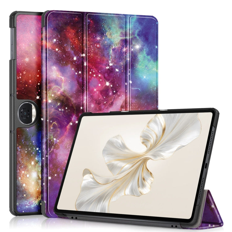 Custer Painted 3-Fold Leather Tablet Case, For Honor Pad X9a / X9 Pro, For Honor Pad V9 11.5, For Honor Pad X8a, For Honor Pad 9