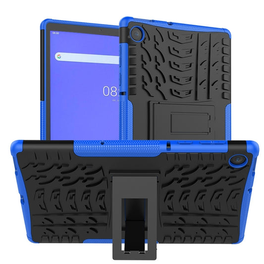 Tire Texture Shockproof TPU+PC Protective Case with Holder, For Lenovo Tab M10 Plus TB-X606F