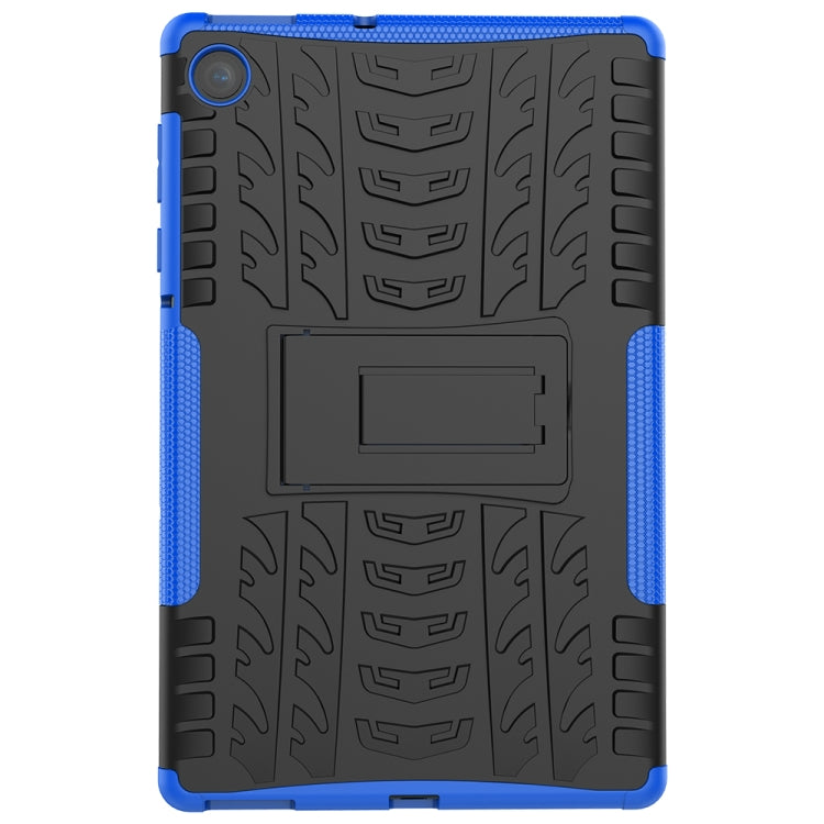 Tire Texture Shockproof TPU+PC Protective Case with Holder, For Lenovo Tab M10 Plus TB-X606F