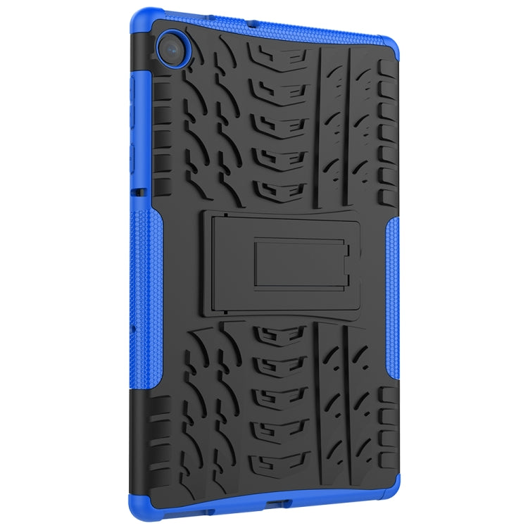 Tire Texture Shockproof TPU+PC Protective Case with Holder, For Lenovo Tab M10 Plus TB-X606F
