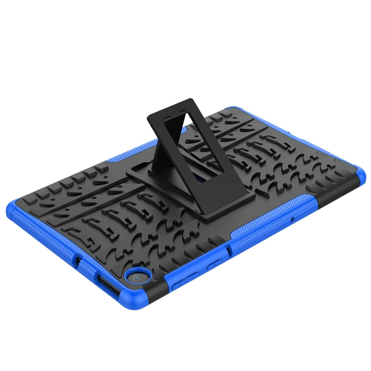 Tire Texture Shockproof TPU+PC Protective Case with Holder, For Lenovo Tab M10 Plus TB-X606F