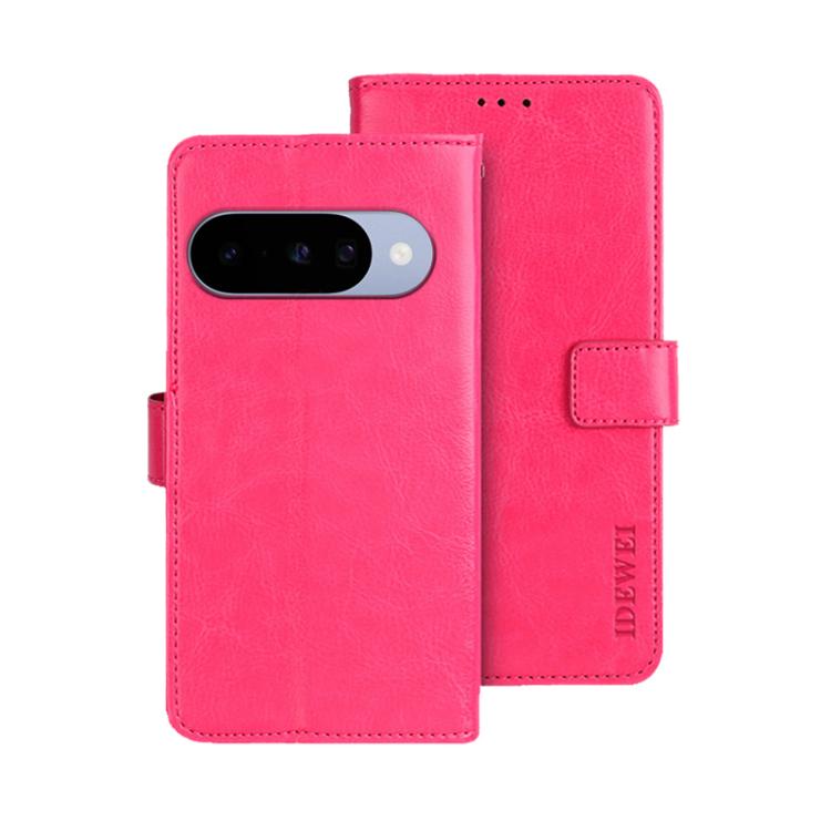 idewei Crazy Horse Texture Leather Phone Case, For Google Pixel 10 Pro XL, For Google Pixel 10 Pro, For Google Pixel 10, For Google Pixel 9a, For Google Pixel 8a, For Google Pixel 8 Pro