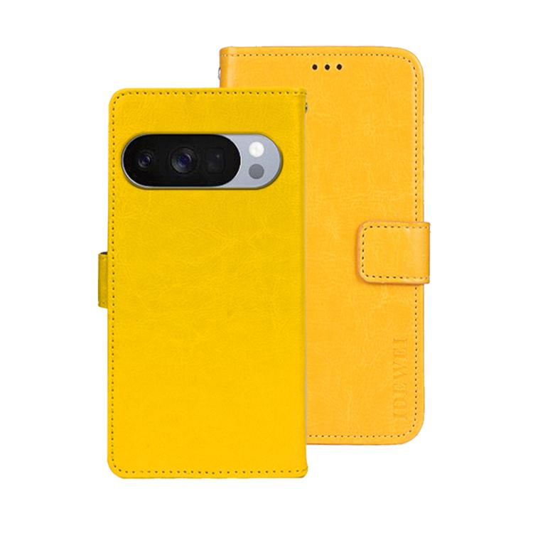 idewei Crazy Horse Texture Leather Phone Case, For Google Pixel 10 Pro XL, For Google Pixel 10 Pro, For Google Pixel 10, For Google Pixel 9a, For Google Pixel 8a, For Google Pixel 8 Pro