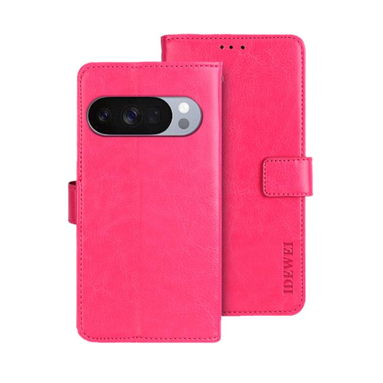 idewei Crazy Horse Texture Leather Phone Case, For Google Pixel 10 Pro XL, For Google Pixel 10 Pro, For Google Pixel 10, For Google Pixel 9a, For Google Pixel 8a, For Google Pixel 8 Pro
