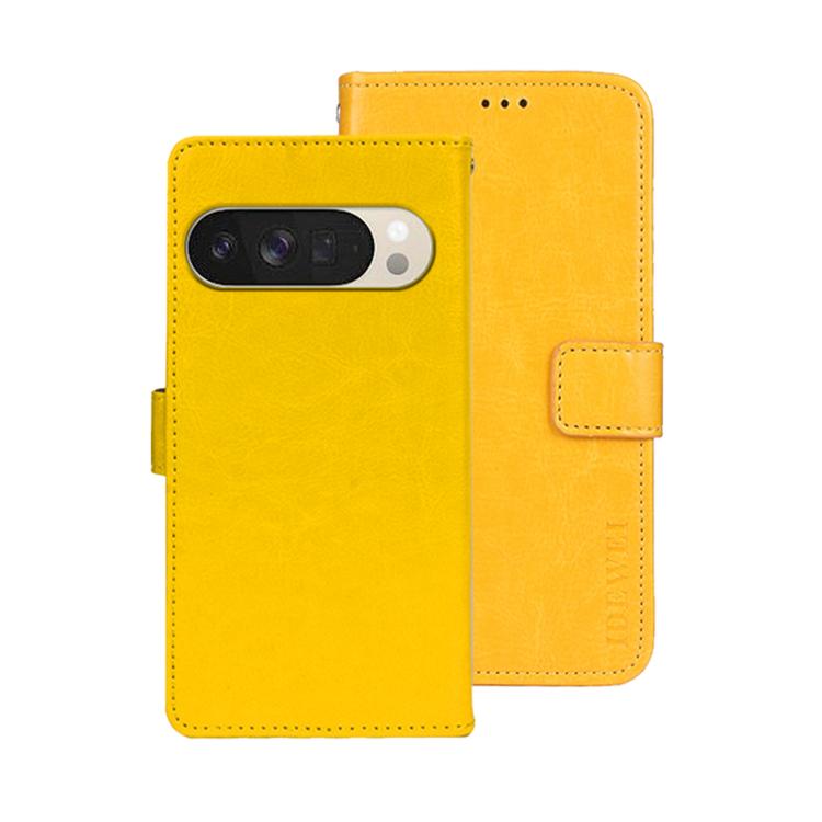 idewei Crazy Horse Texture Leather Phone Case, For Google Pixel 10 Pro XL, For Google Pixel 10 Pro, For Google Pixel 10, For Google Pixel 9a, For Google Pixel 8a, For Google Pixel 8 Pro