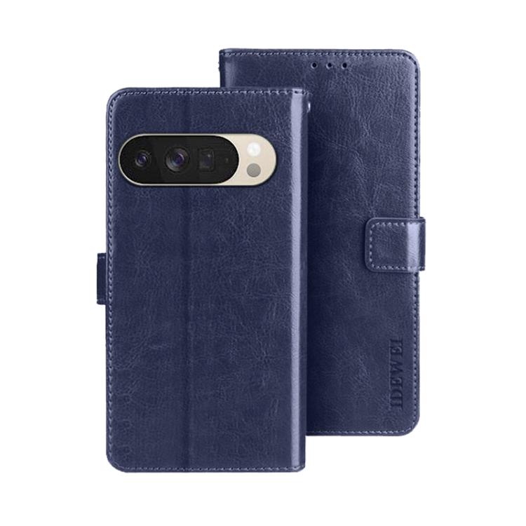idewei Crazy Horse Texture Leather Phone Case, For Google Pixel 10 Pro XL, For Google Pixel 10 Pro, For Google Pixel 10, For Google Pixel 9a, For Google Pixel 8a, For Google Pixel 8 Pro