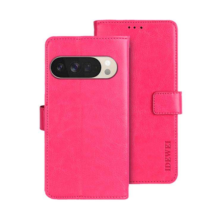 idewei Crazy Horse Texture Leather Phone Case, For Google Pixel 10 Pro XL, For Google Pixel 10 Pro, For Google Pixel 10, For Google Pixel 9a, For Google Pixel 8a, For Google Pixel 8 Pro