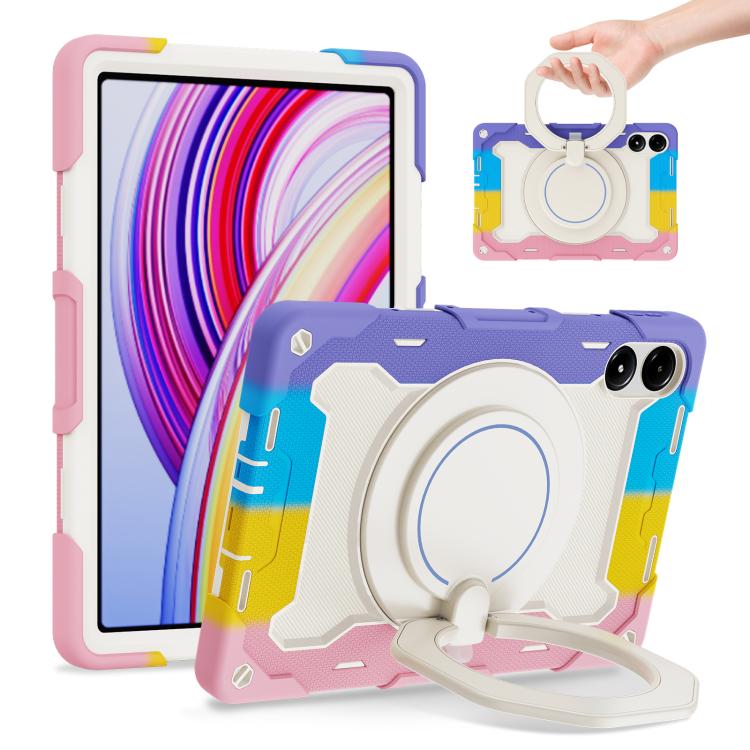 Armor Portable Rotating Ring Holder Silicone Tablet Case, For Redmi Pad 2 SE 9.7 inch 2026, For Redmi Pad Pro 12.1 / Pad 2 Pro, For Xiaomi Redmi Pad SE, For Xiaomi Pad 6/6 Pro