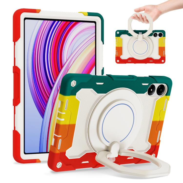 Armor Portable Rotating Ring Holder Silicone Tablet Case, For Redmi Pad 2 SE 9.7 inch 2026, For Redmi Pad Pro 12.1 / Pad 2 Pro, For Xiaomi Redmi Pad SE, For Xiaomi Pad 6/6 Pro