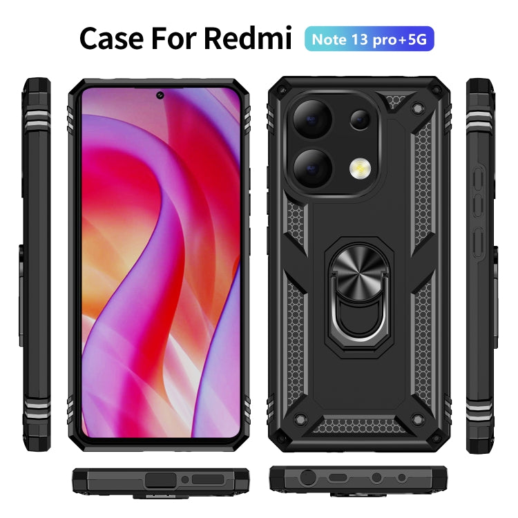 Shockproof TPU + PC Phone Case with Holder, For Xiaomi Redmi Note 13 Pro+ 5G, For Xiaomi Redmi Note 13 Pro 5G, For Xiaomi Poco F5 5G / Redmi Note 12 Turbo 5G