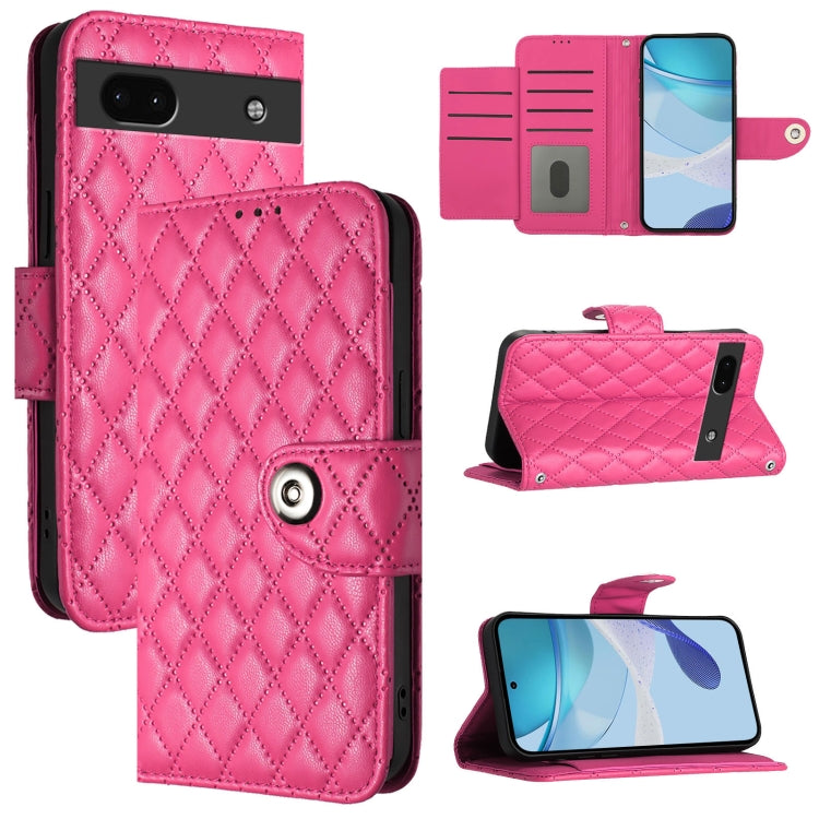 Rhombic Texture Flip Leather Phone Case with Lanyard, For Google Pixel 8 Pro, For Google Pixel 8, For Google Pixel 7a, For Google Pixel 7 Pro, For Google Pixel 7, For Google Pixel 6a, For Google Pixel 6 Pro, For Google Pixel 6