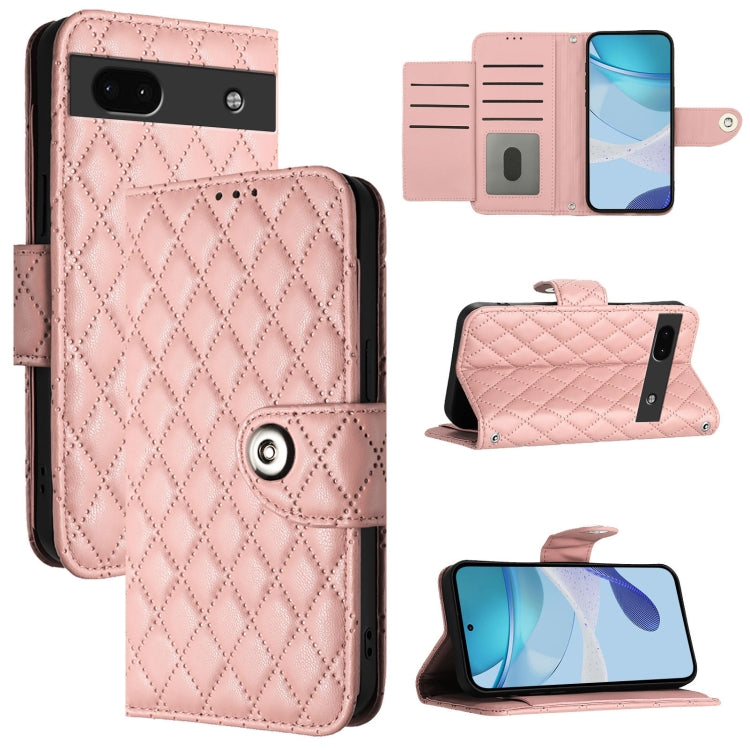 Rhombic Texture Flip Leather Phone Case with Lanyard, For Google Pixel 8 Pro, For Google Pixel 8, For Google Pixel 7a, For Google Pixel 7 Pro, For Google Pixel 7, For Google Pixel 6a, For Google Pixel 6 Pro, For Google Pixel 6